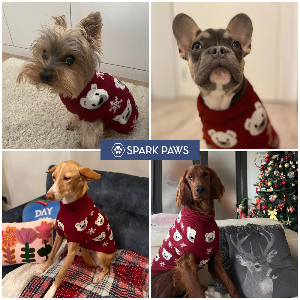 Spark Paws suéter fácil de lavar, apto para lavadora en frío.