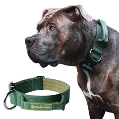 Spark Paws collar táctico resistencia nylon para perros grandes durante paseos diarios