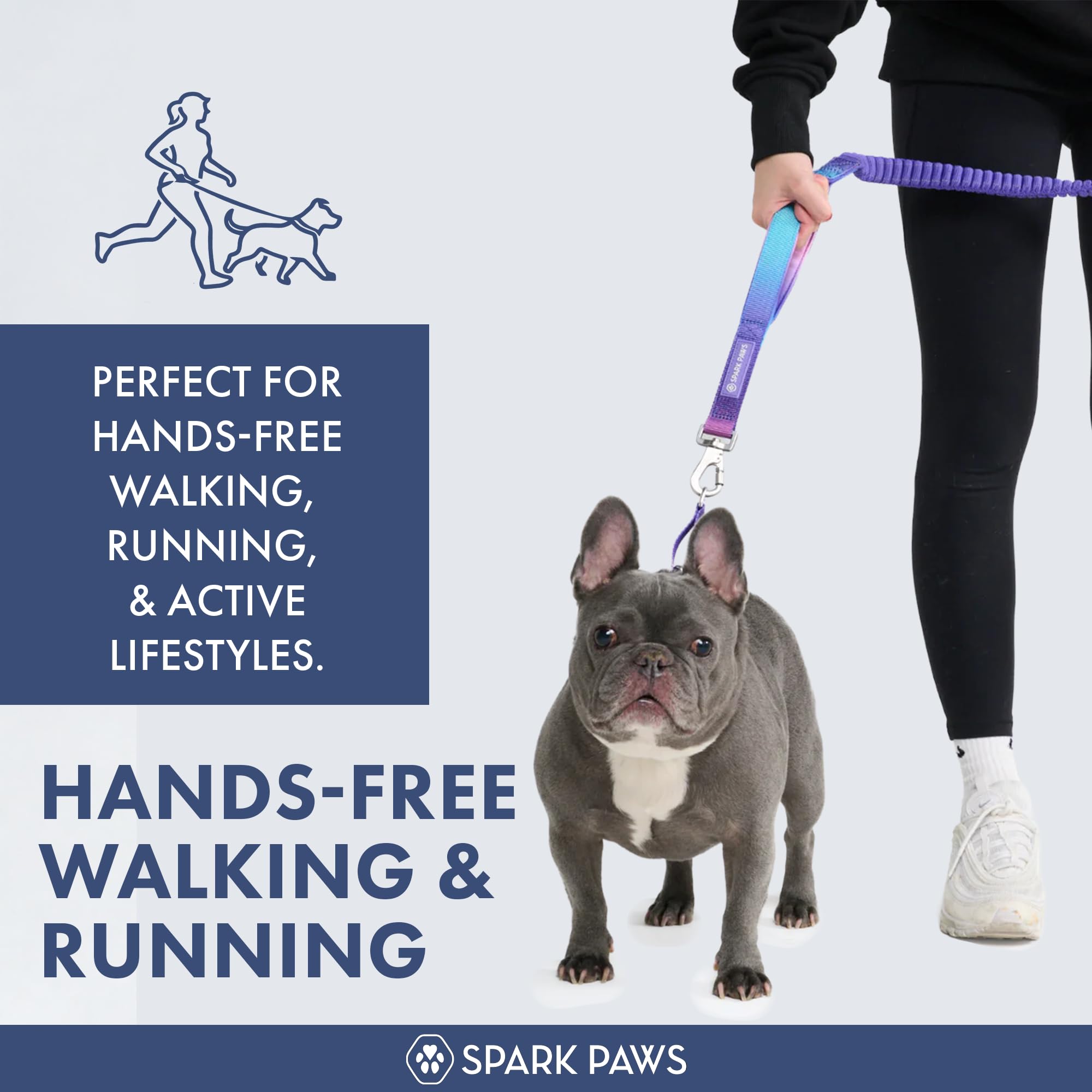 Spark Paws Correa Absorbe Choque: reduce tirones para paseos más suaves.