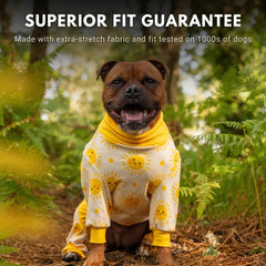Pijama Spark Paws con corte trasero en V para facilitar los momentos de aseo.