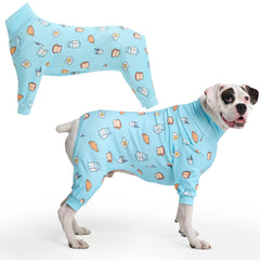 Pijama Spark Paws con estiramiento 4 vías ofrece libertad de movimiento para perros.
