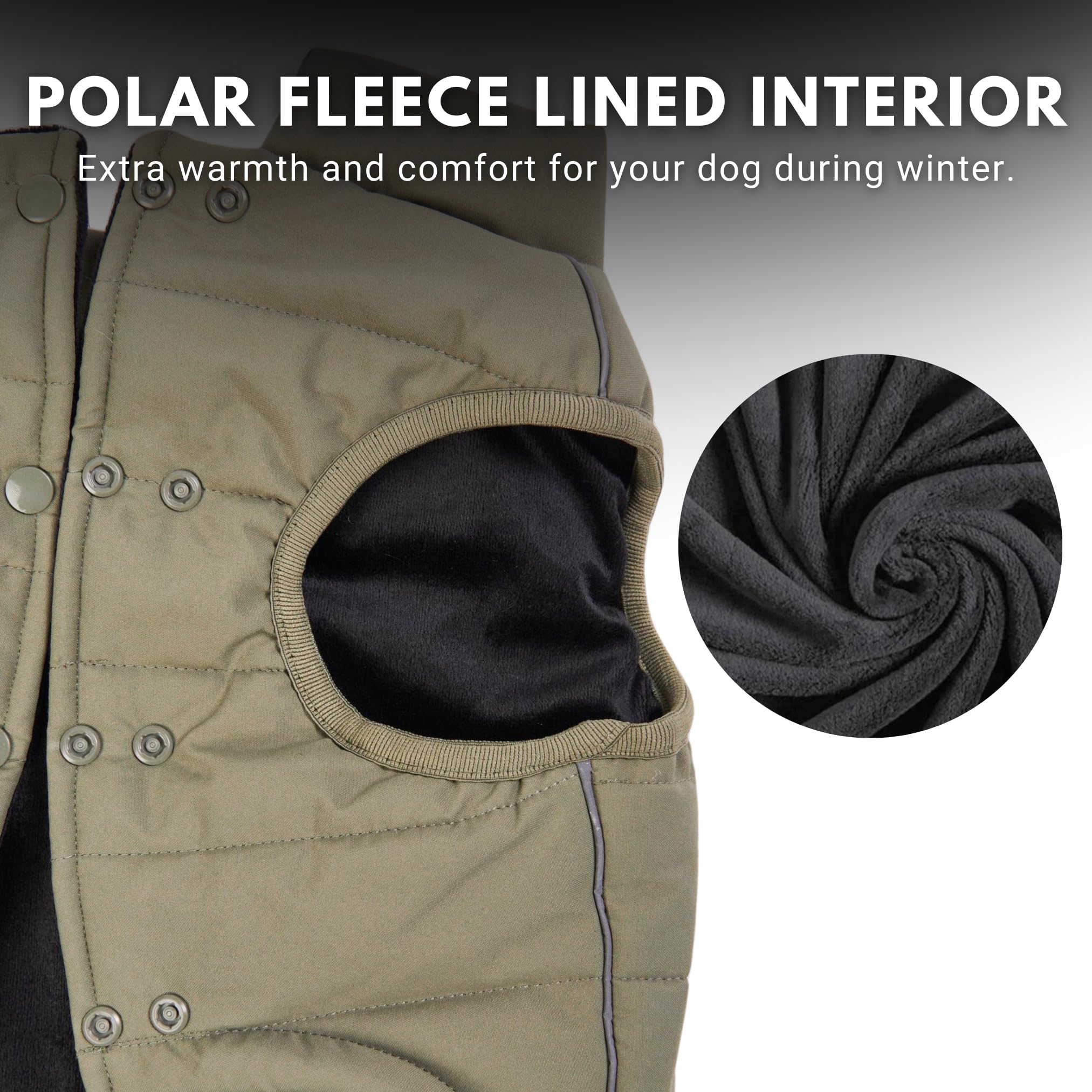 Detalles reflectantes de Spark Paws para mejor visibilidad nocturna.