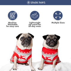 Spark Paws sudadera navidad para perro talla M, calor suave para días fríos.