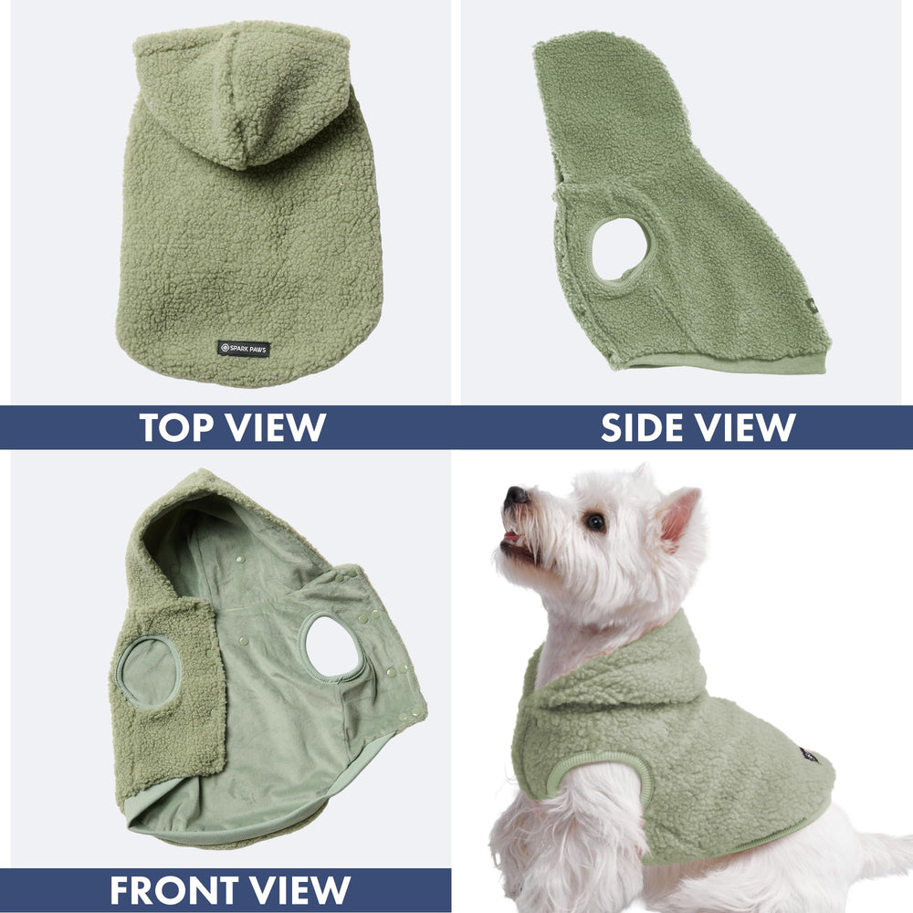 Spark Paws sudadera perro acabado con costuras suaves, evita irritaciones durante caminatas.