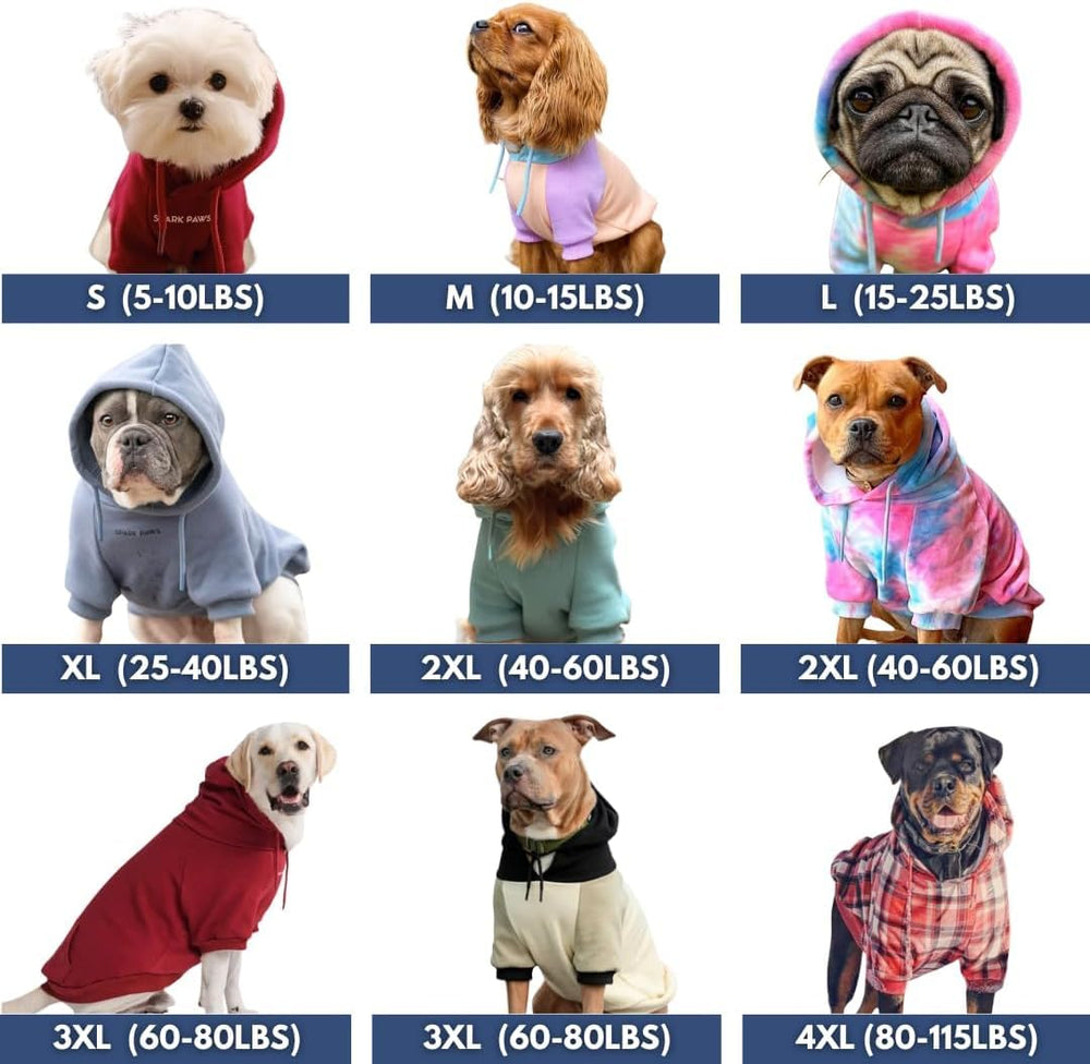 Spark Paws ajuste ergonómico en sudadera para perro, ideal para razas con torax amplio.
