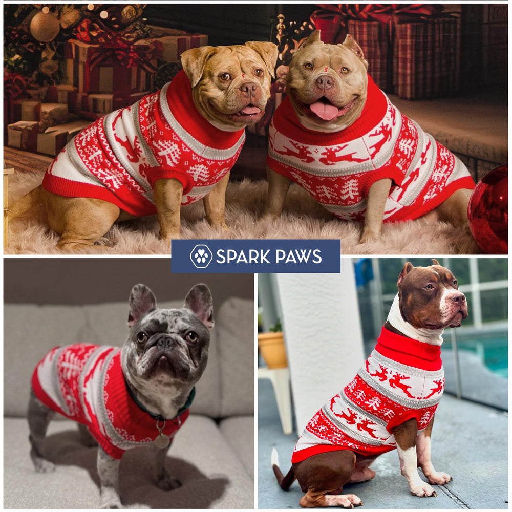 Spark Paws suéter de cuidado fácil, lavado a máquina y secado al aire