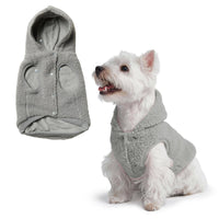 Spark Paws suéter para perro con capucha y tejido peluche, ideal para paseos fríos.