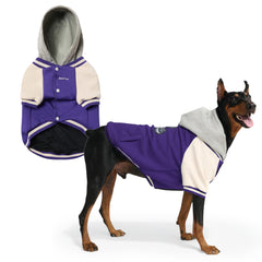 Spark Paws Varsity sudadera para perro con capucha falsa, suave y cómoda para uso diario.