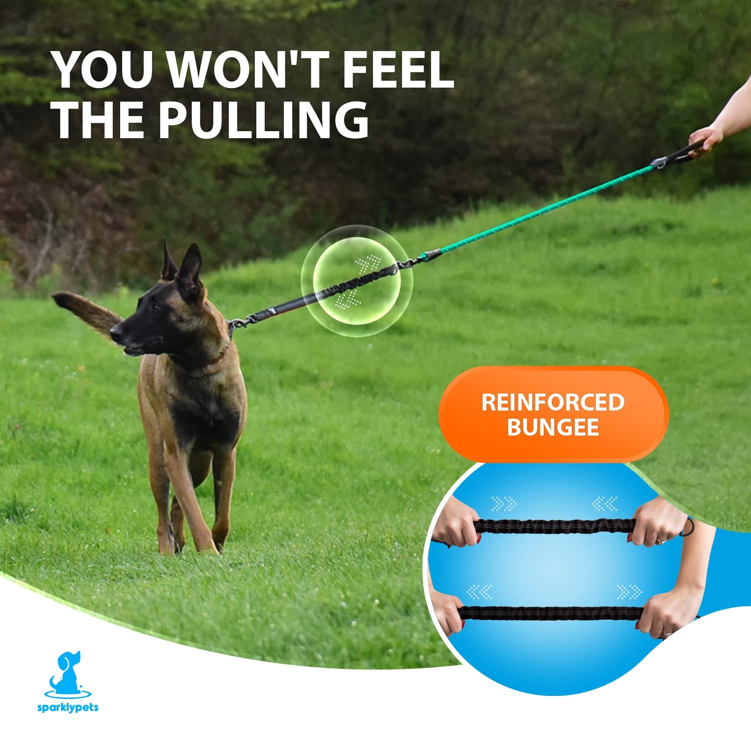 SparklyPets amortiguador bungee para absorción de tirones