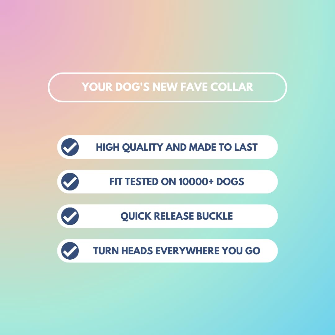 Spark Paws collar táctico color pastel para estilo y seguridad.