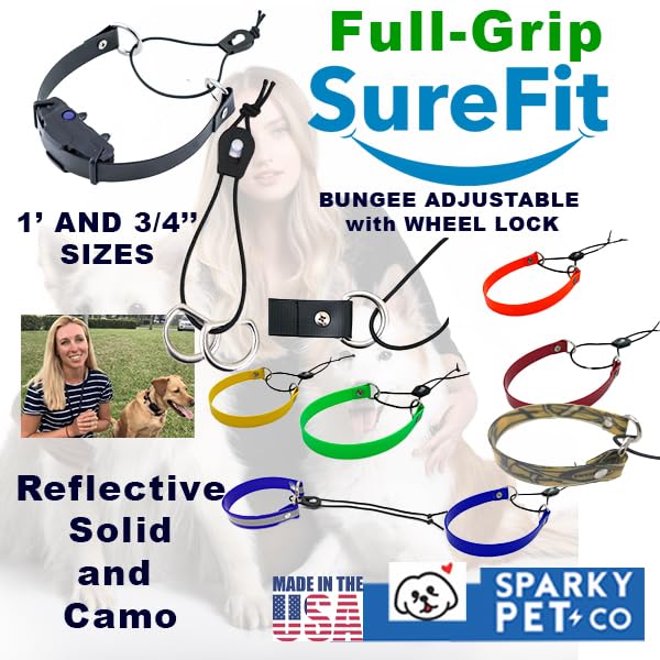 Sparky Pet Co: ajuste seguro con Surefit, cómodo para perros activos.