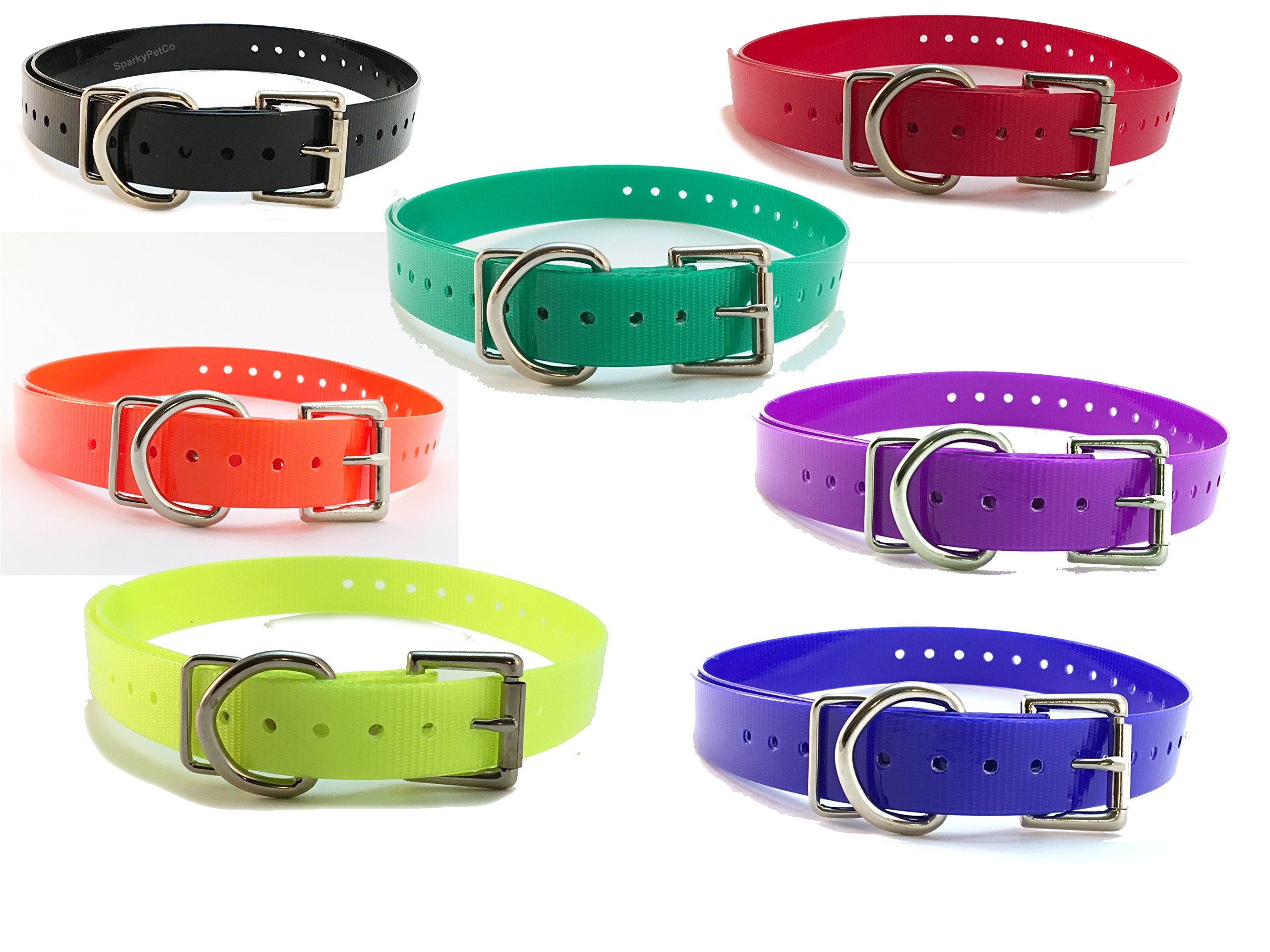 Sparky Pet Co hebilla niquelada para Dogtra, rojo, sujeción segura y resistente.