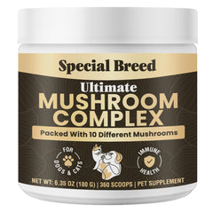 Special Breed polvo de hongos para perros y gatos en bote, fácil de usar.