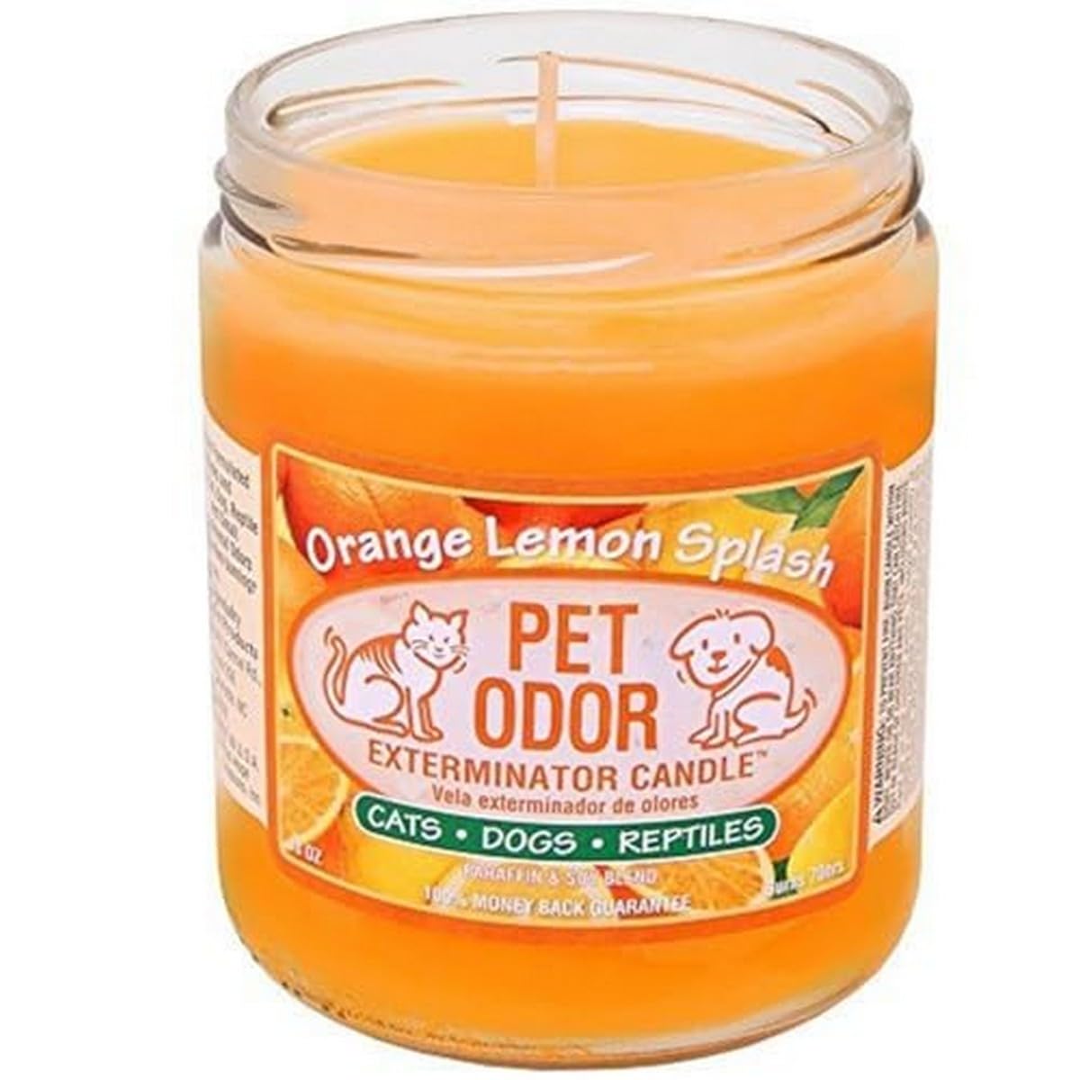Vela SPECIALTY PET PRODUCTS, olor mascotas naranja-limón, neutraliza olores del ambiente