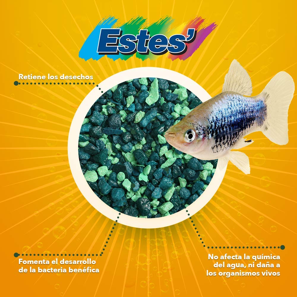 Spectrastone grava Lake Green para acuario: ideal para bases estables de plantas.