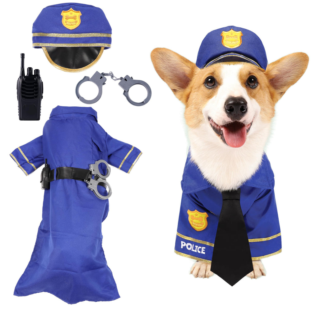 Spooktacular Creations disfraz policía para perro: camisa azul, ideal para Halloween