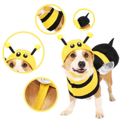 Alas plateadas del disfraz abeja para perro de Spooktacular Creations