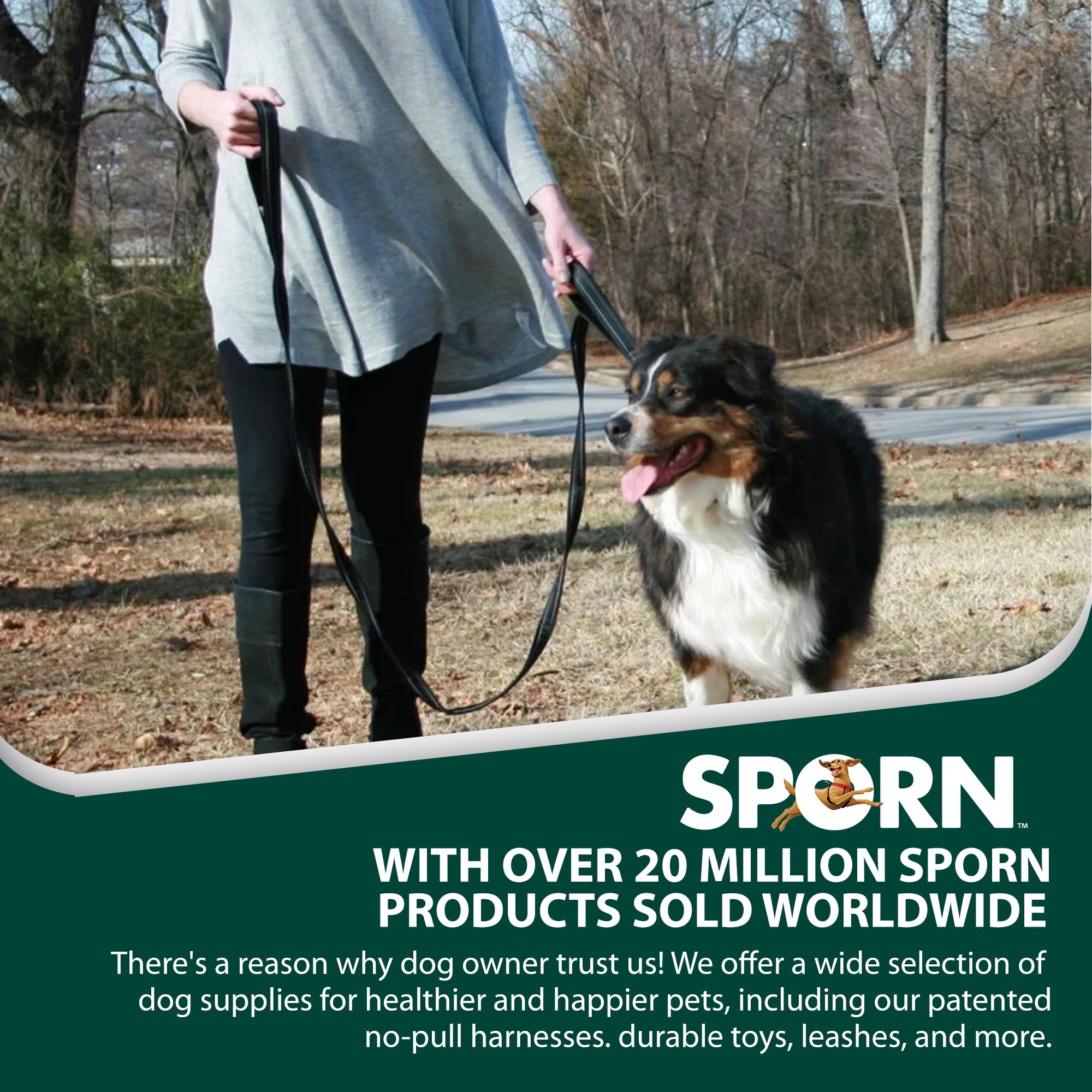 Sporn correa-perro visibilidad nocturna para conductores y peatones.