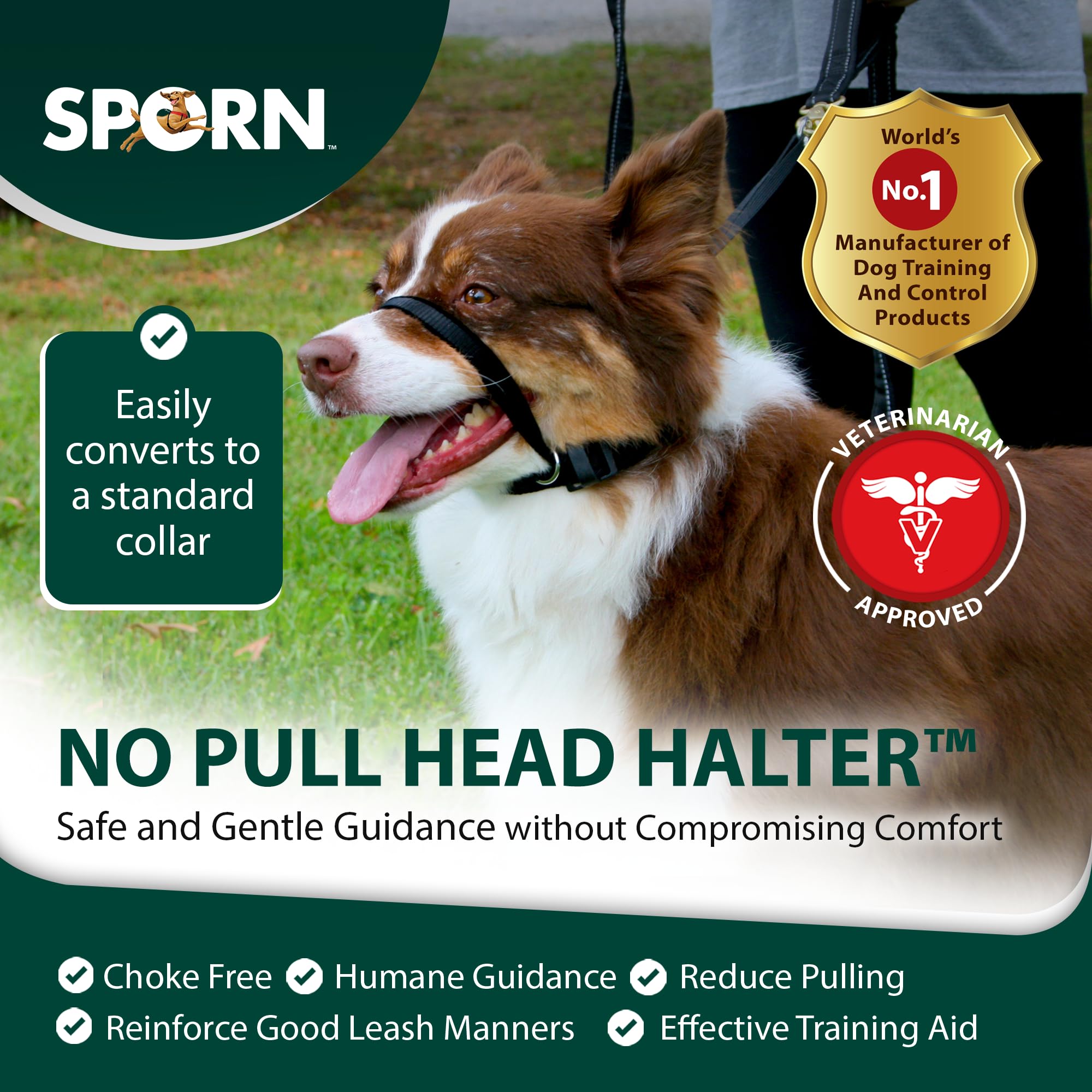 Sporn musera para perro mediano, comodidad y guía amable al caminar.