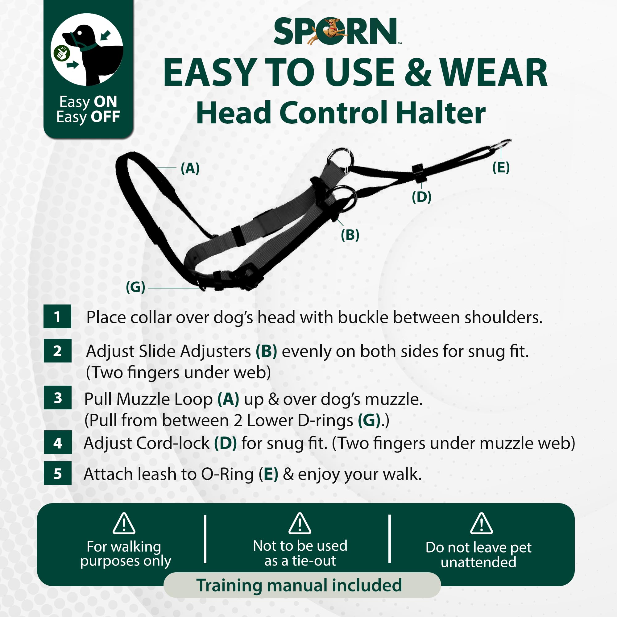 Sporn arnés para paseos urbanos, ideal y cómodo.