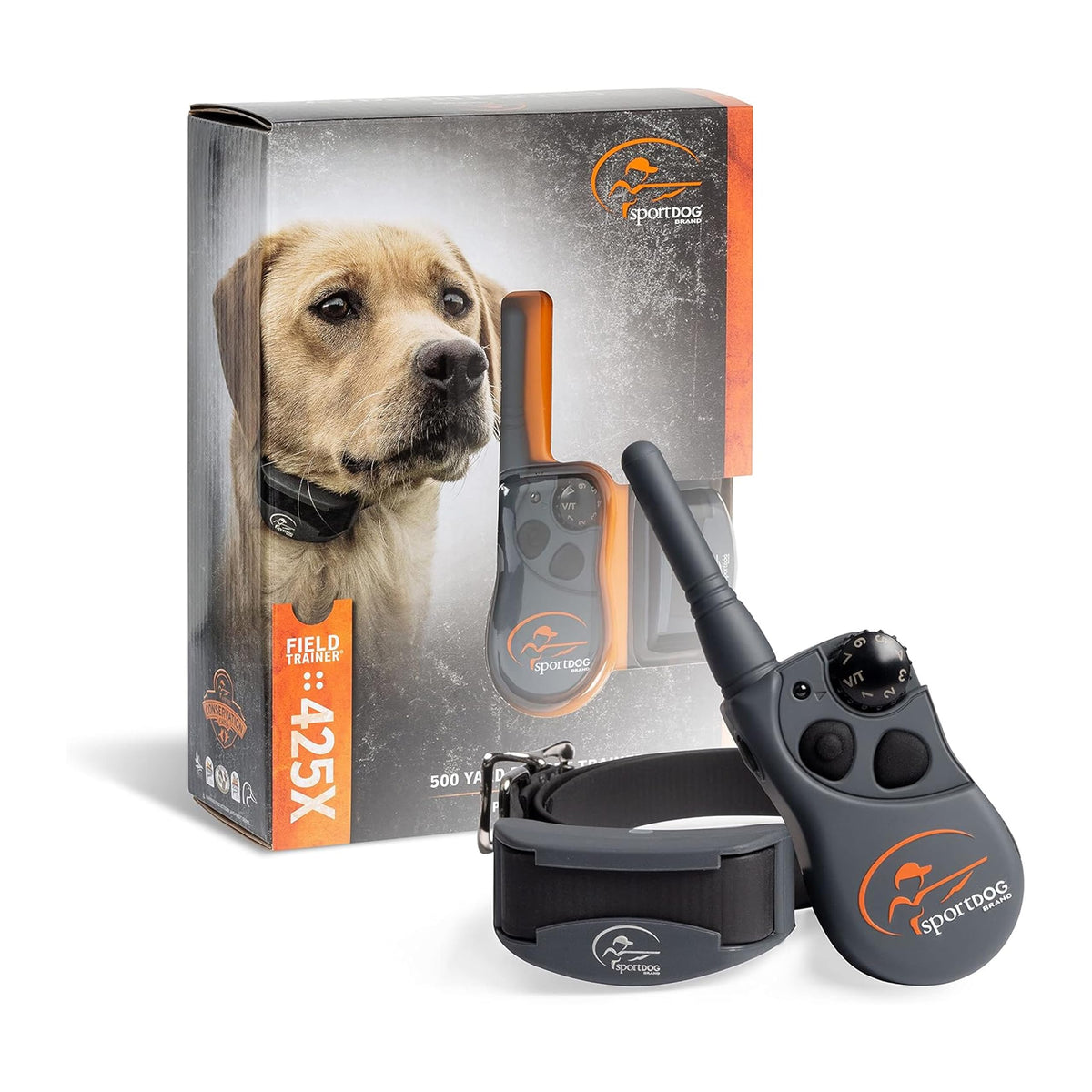SportDOG FieldTrainer 425X control remoto en acción para manejo confiable.