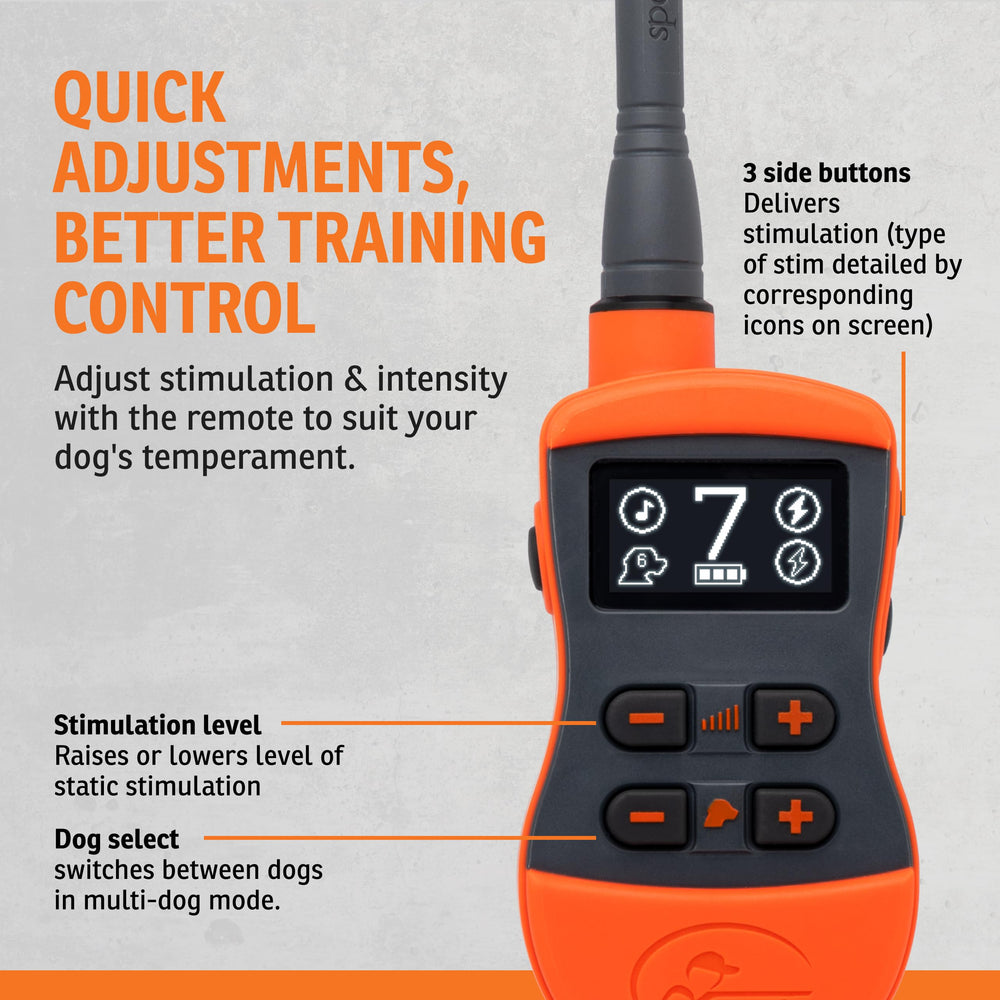 SportDOG SportTrainer 1275: carcasa DryTek resistente al agua para uso en condiciones duras.