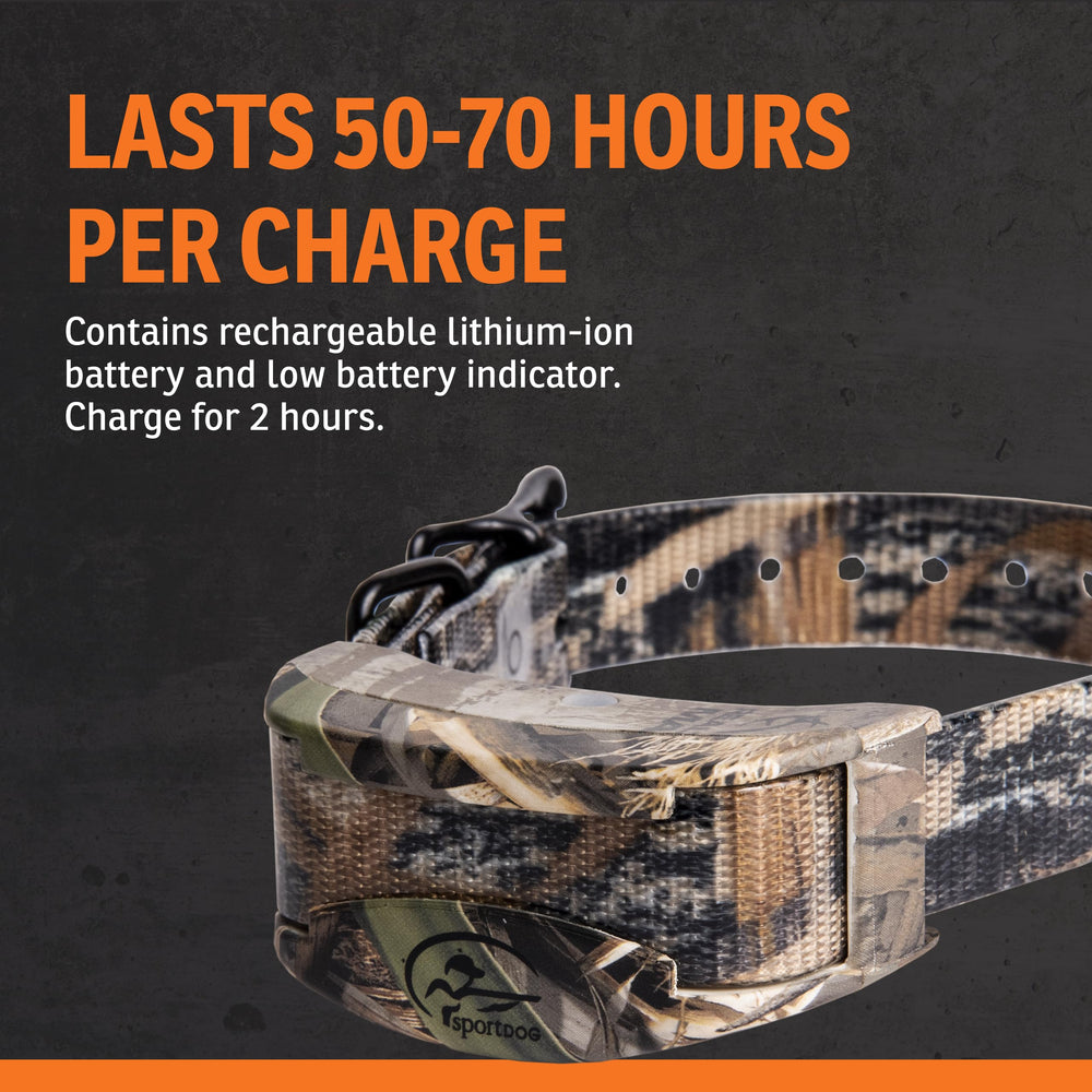 SportDOG WetlandHunter 425X, diseño camuflado que se integra en el entorno natural.