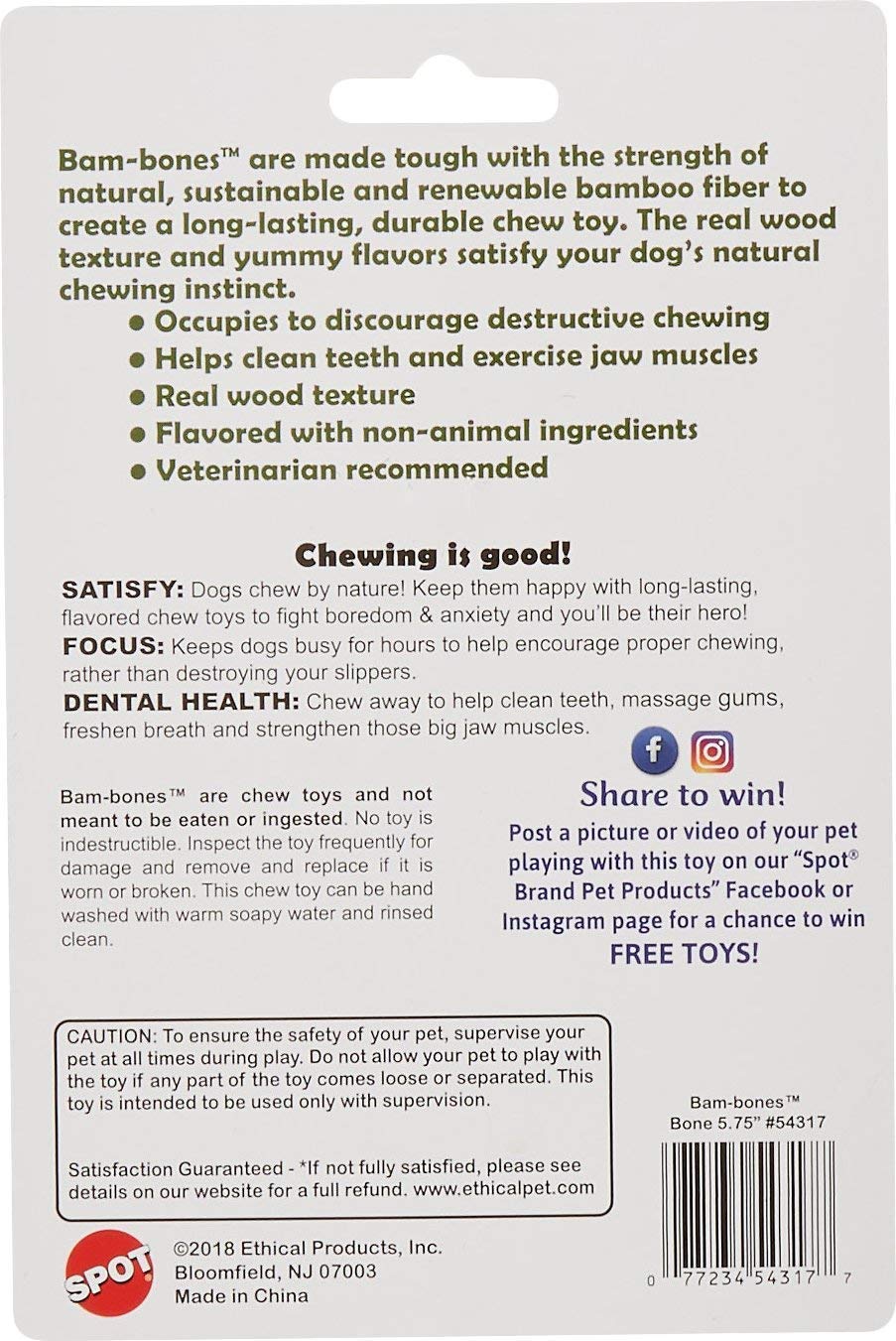 SPOT Bambone Bone: diseño sostenible en bambú para perros activos.