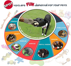 SPOT Set de 3 Juguetes Peluche para Perro, opción variada para sesiones de juego.