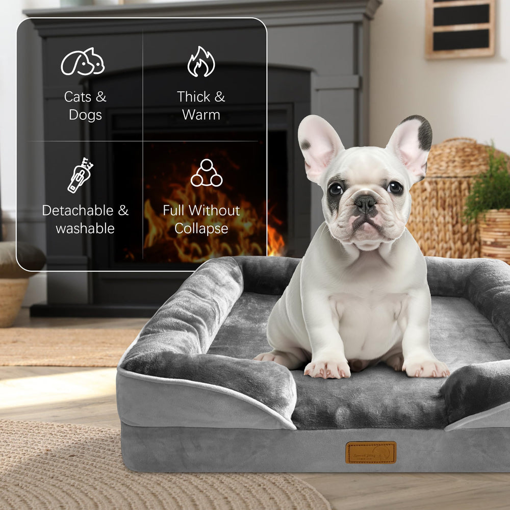 Cobertura lavable de Spotted Play para cama de perro, fácil limpieza.