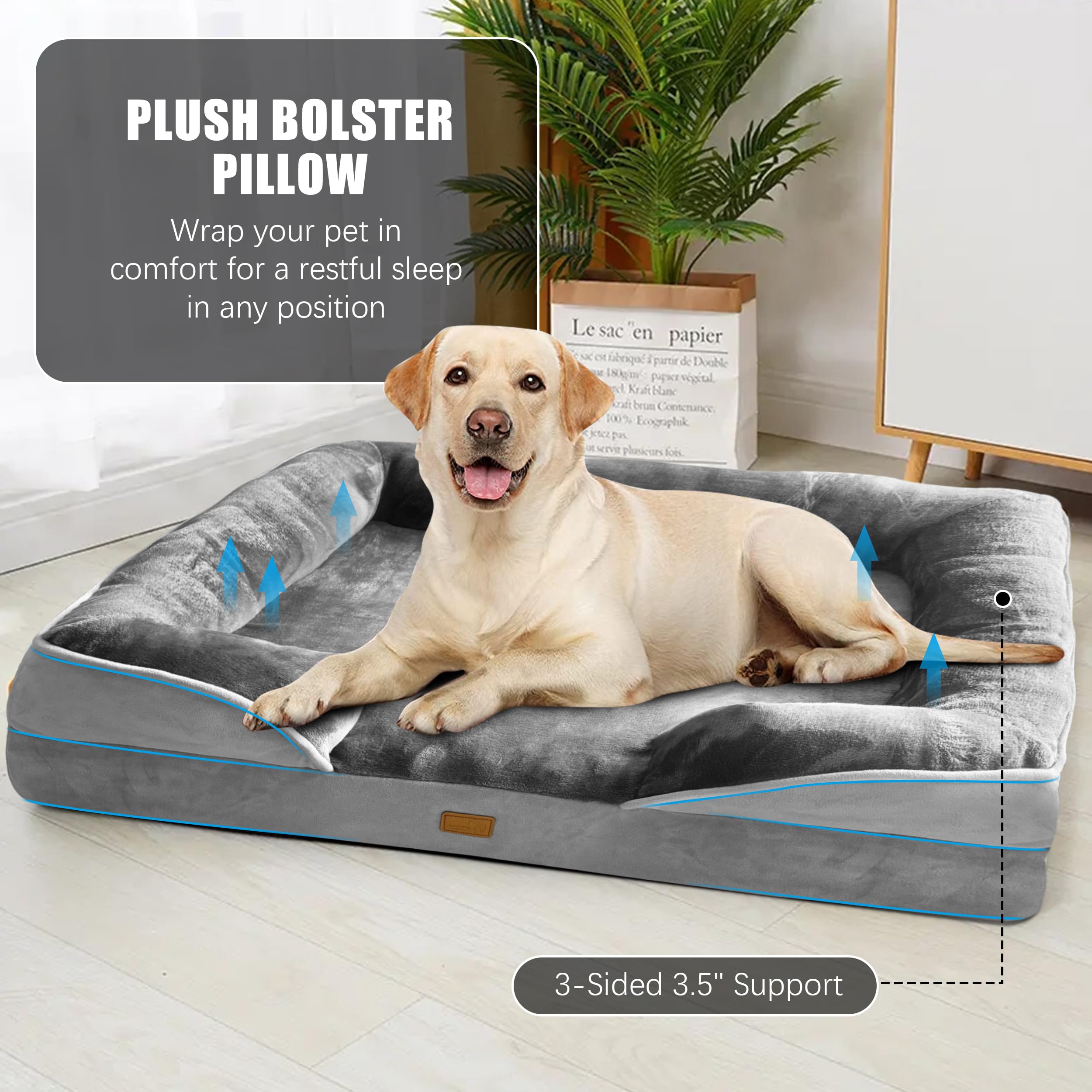 Funda desmontable y lavable con cremallera para limpieza rápida.