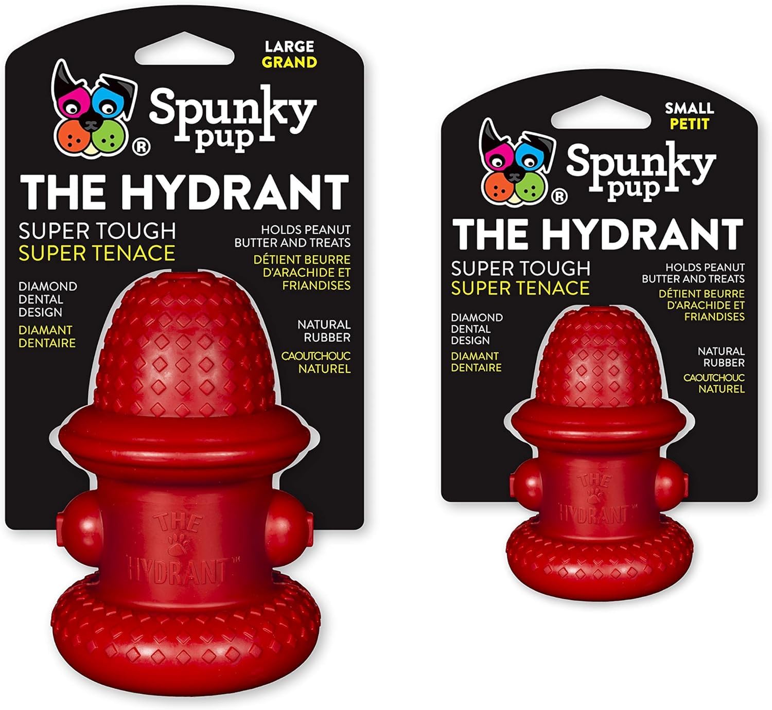 Spunky Pup hidrante de caucho natural en el suelo, perfecto para juego supervisado