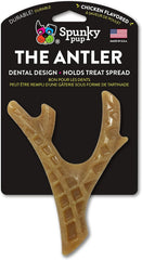 Spunky pup juguete masticable de nylon con astas y sabor a pollo, ideal para masticadores agresivos.