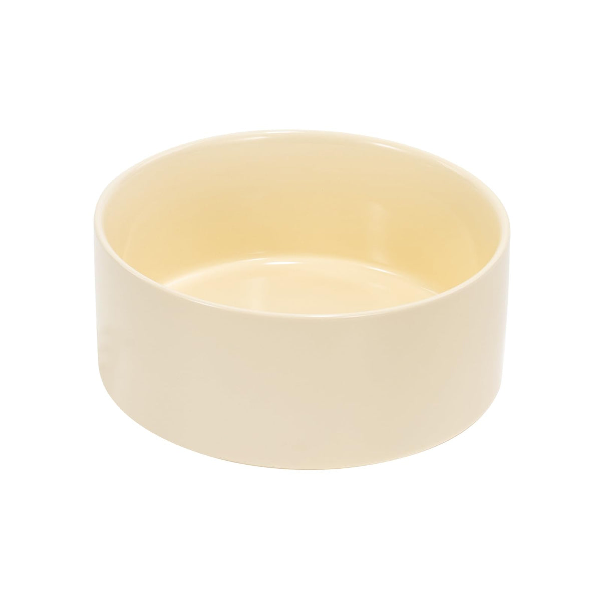 SPUNKYJUNKY tazón cerámico beige de 42 onzas líquidas, estable para comida y agua.