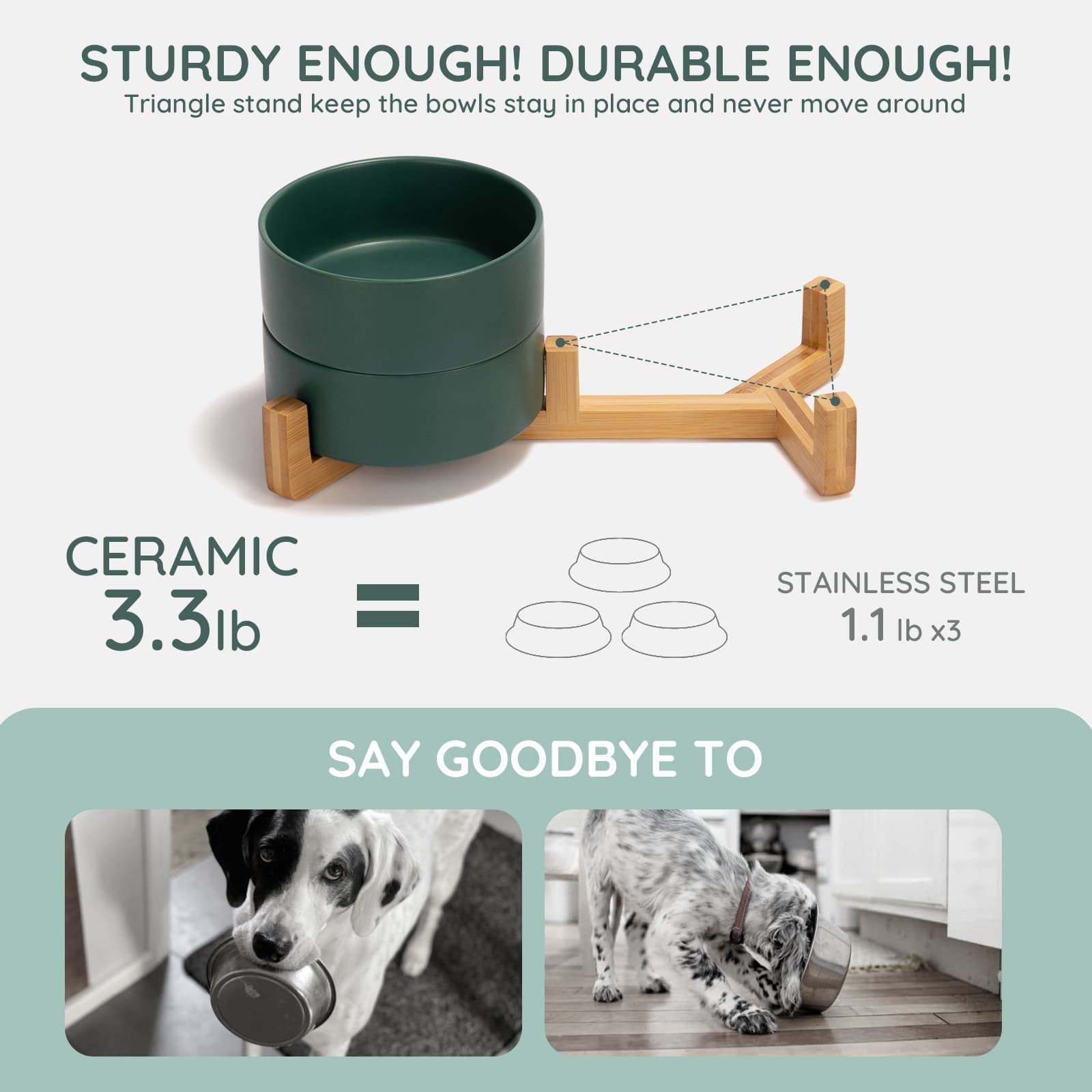 SPUNKYJUNKY cuenco cerámico libre de plomo, para una alimentación segura.