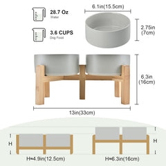 Base de bambú ajustable SPUNKYJUNKY para comodidad en cada comida