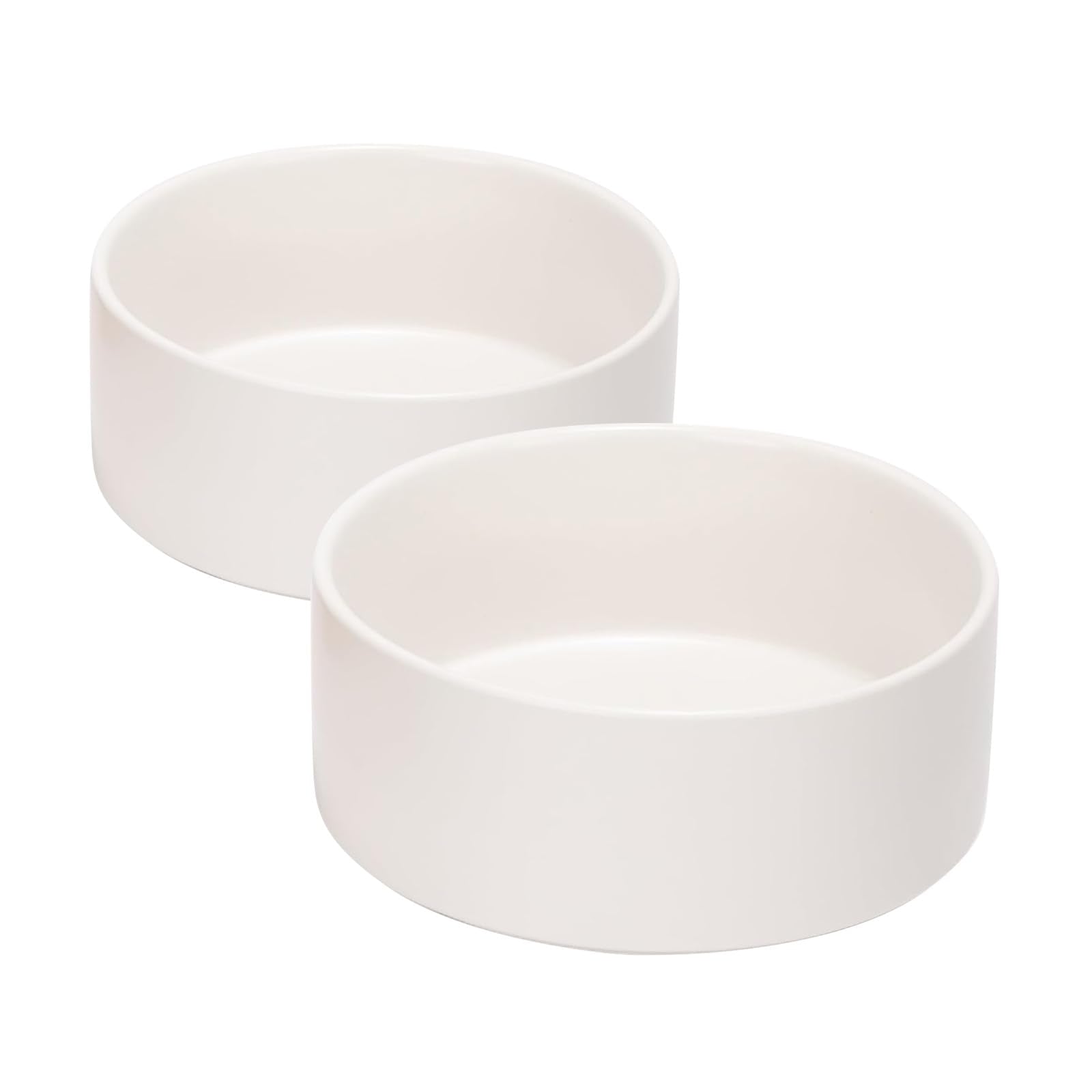 SPUNKYJUNKY tazón cerámico para perros y gatos, 2pack estable para comidas diarias