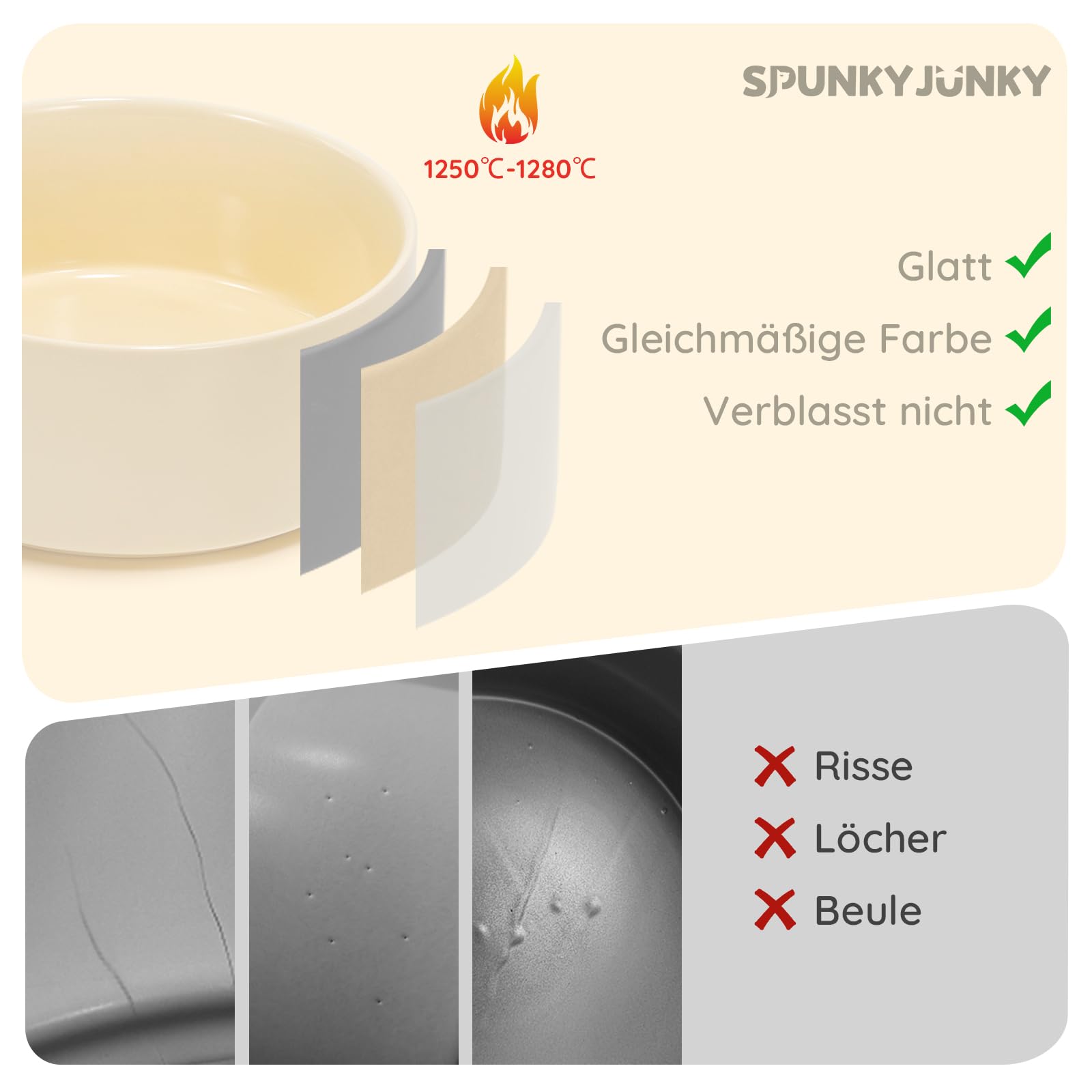 SPUNKYJUNKY bol cerámico, tamaño 60.8oz para razas distintas.