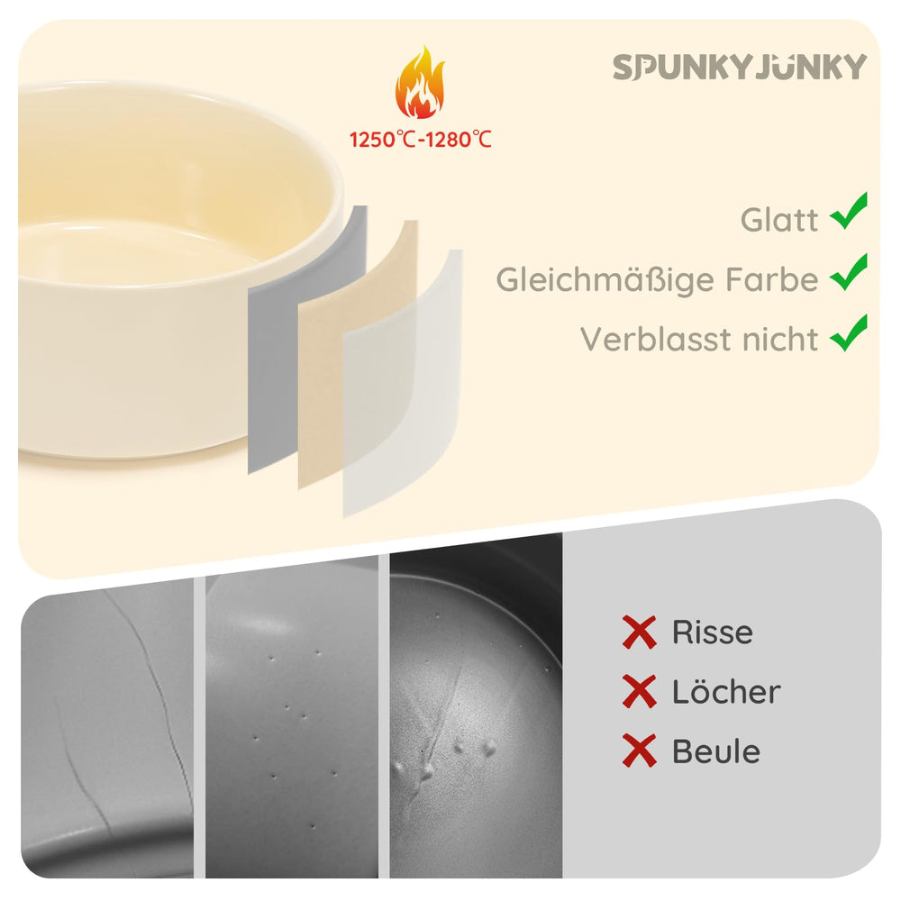 SPUNKYJUNKY bol cerámico, tamaño 60.8oz para razas distintas.