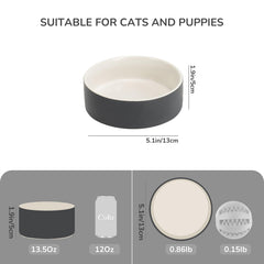 SPUNKYJUNKY tazón cerámico-diferentes-tallas, adecuado para razas pequeñas y gatos.