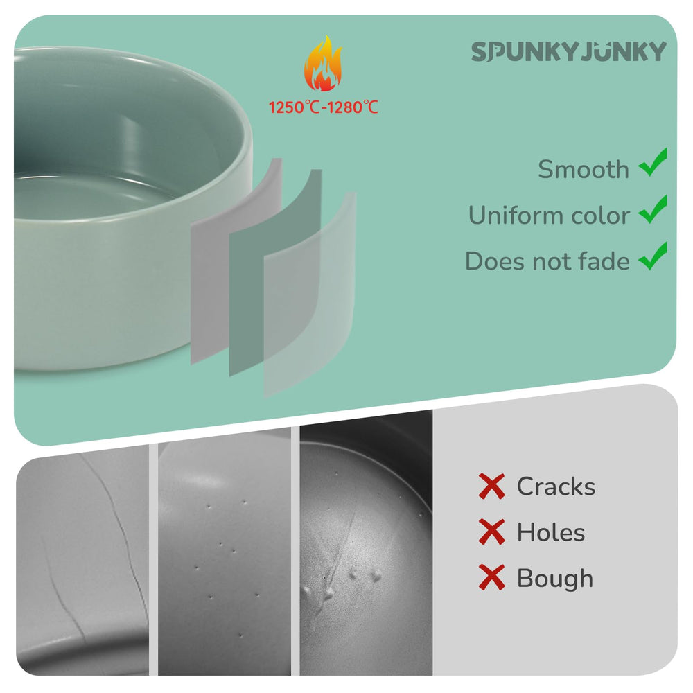 SPUNKYJUNKY tazón cerámico lavable en lavavajillas, limpieza rápida y segura
