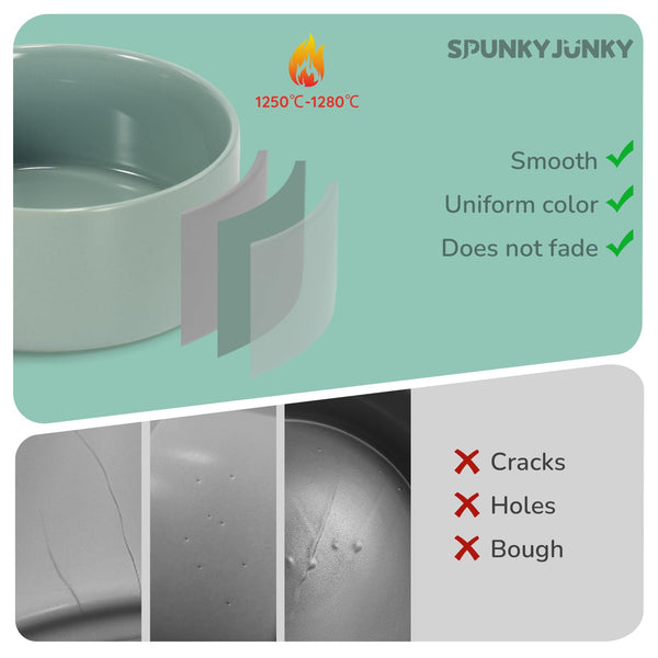SPUNKYJUNKY tazón cerámico lavable en lavavajillas, limpieza rápida y segura