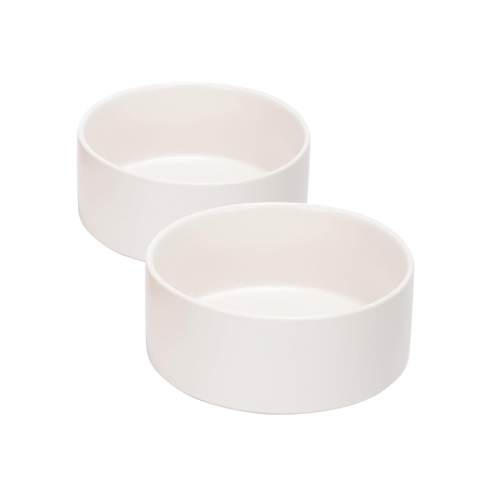 Tazón cerámico SPUNKYJUNKY para perros y gatos blanco, ideal para alimentación diaria