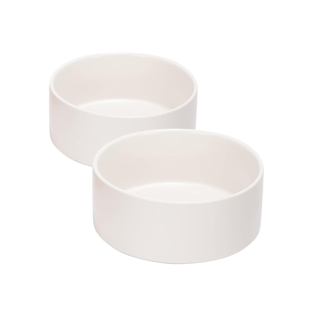 Tazón cerámico SPUNKYJUNKY para perros y gatos blanco, ideal para alimentación diaria