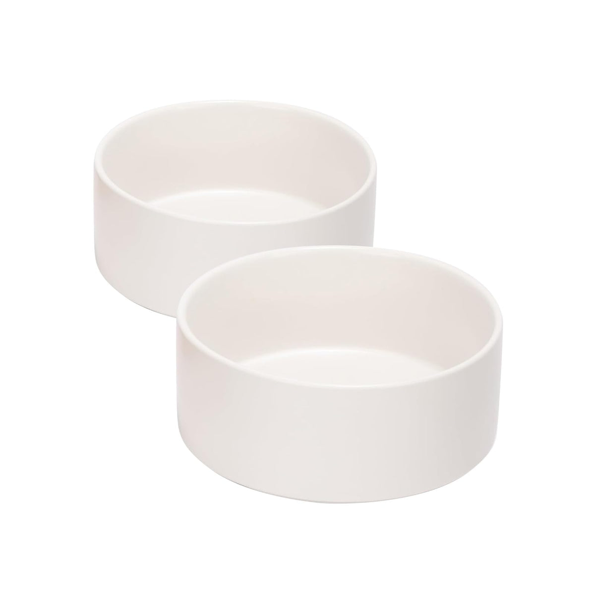 Tazón cerámico SPUNKYJUNKY para perros y gatos blanco, ideal para alimentación diaria