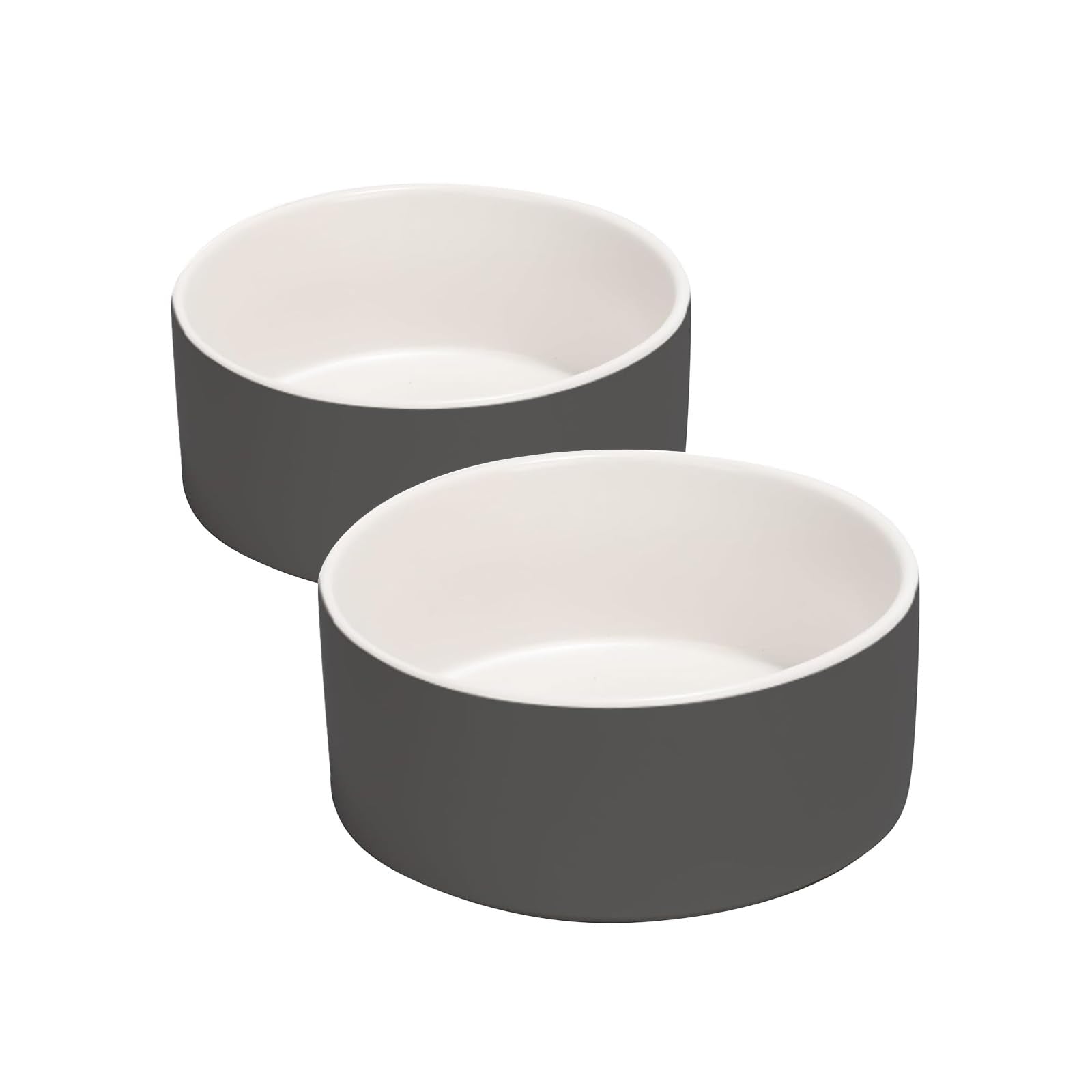 SPUNKYJUNKY tazón cerámico para perros y gatos, capacidad 28.7 oz, ideal para comidas diarias.