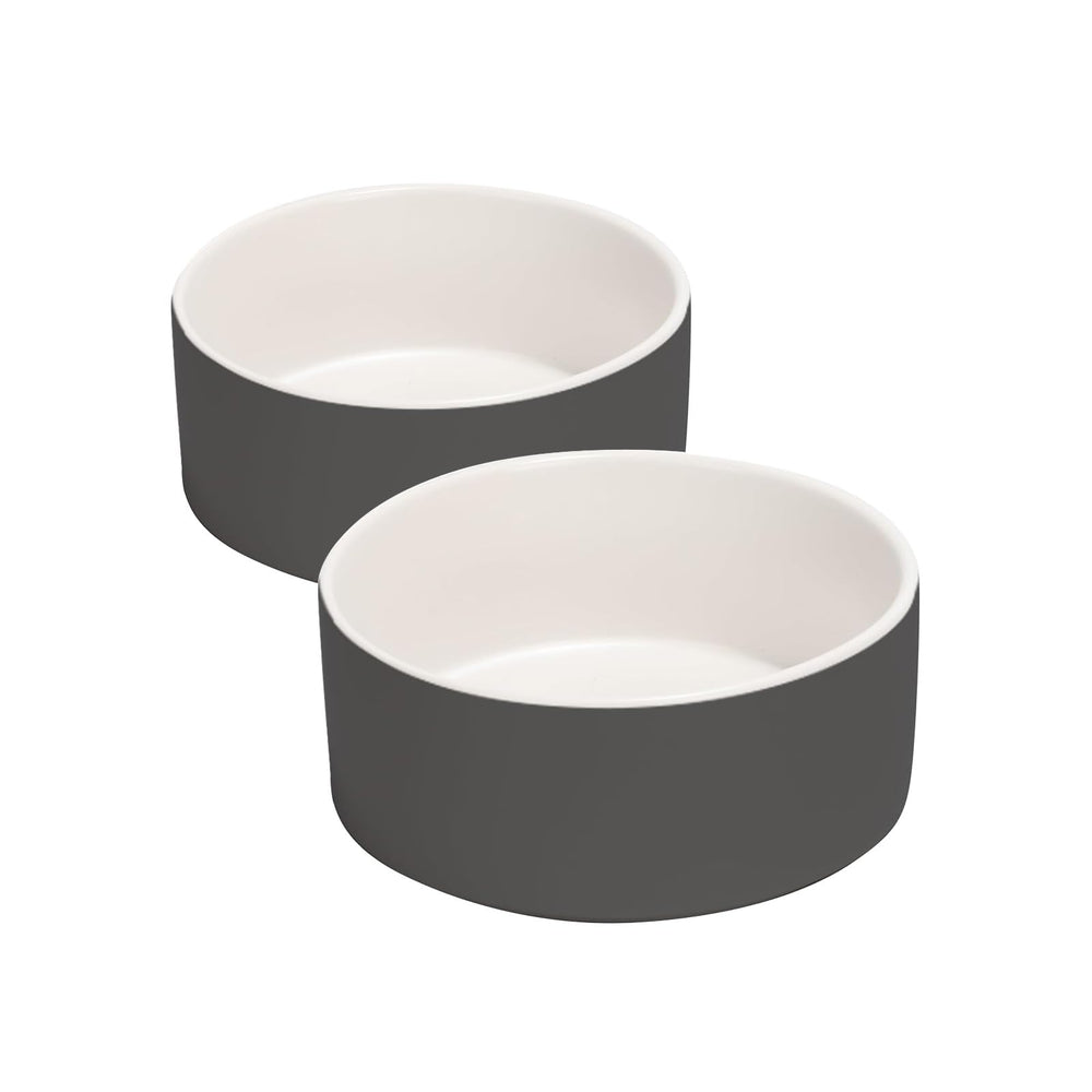 SPUNKYJUNKY tazón cerámico para perros y gatos, capacidad 28.7 oz, ideal para comidas diarias.