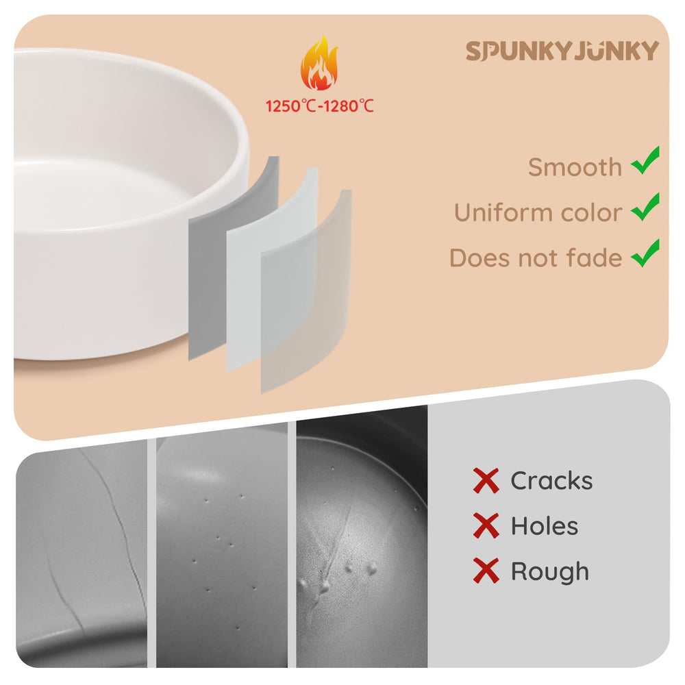 SPUNKYJUNKY cuenco cerámico blanco con opciones de colores para el hogar.