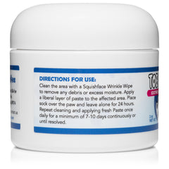 Aplicación en las zarpas con Toe Paste para comodidad suave.