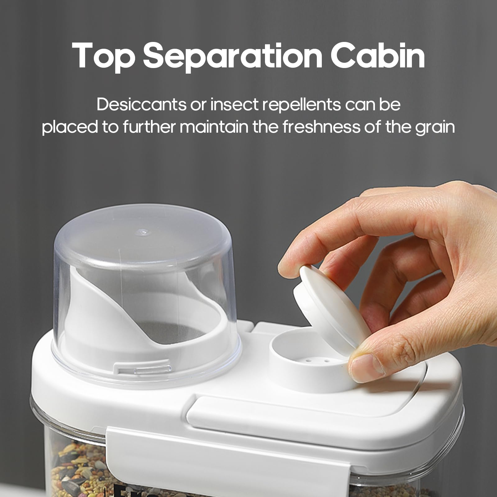 SQUSIMEI capacidad-1-6l-medidor-integrado facilita porciones precisas para mascotas.
